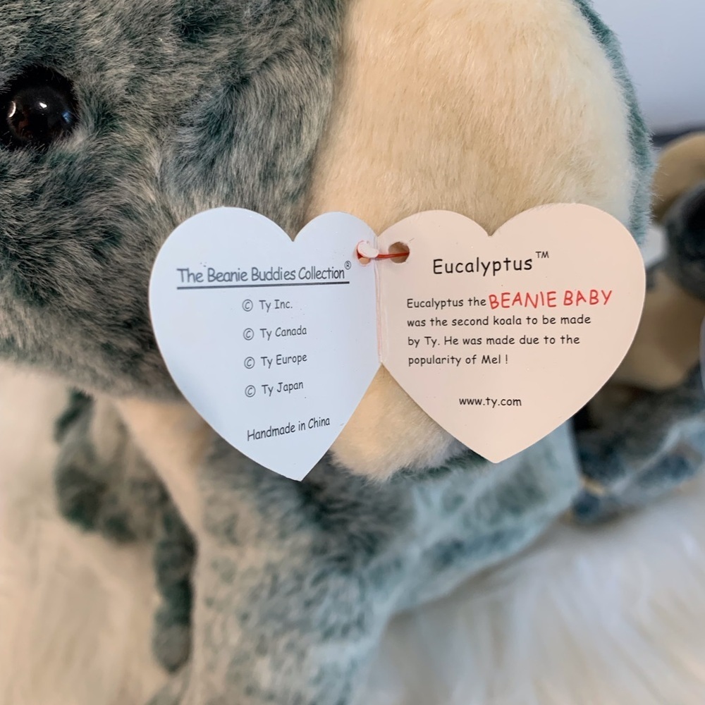 Ty (30) Koala Plush Pair in Green and Cream “Eucalyptus” - Picture 13 of 16